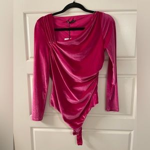 Zara velvet bodysuit